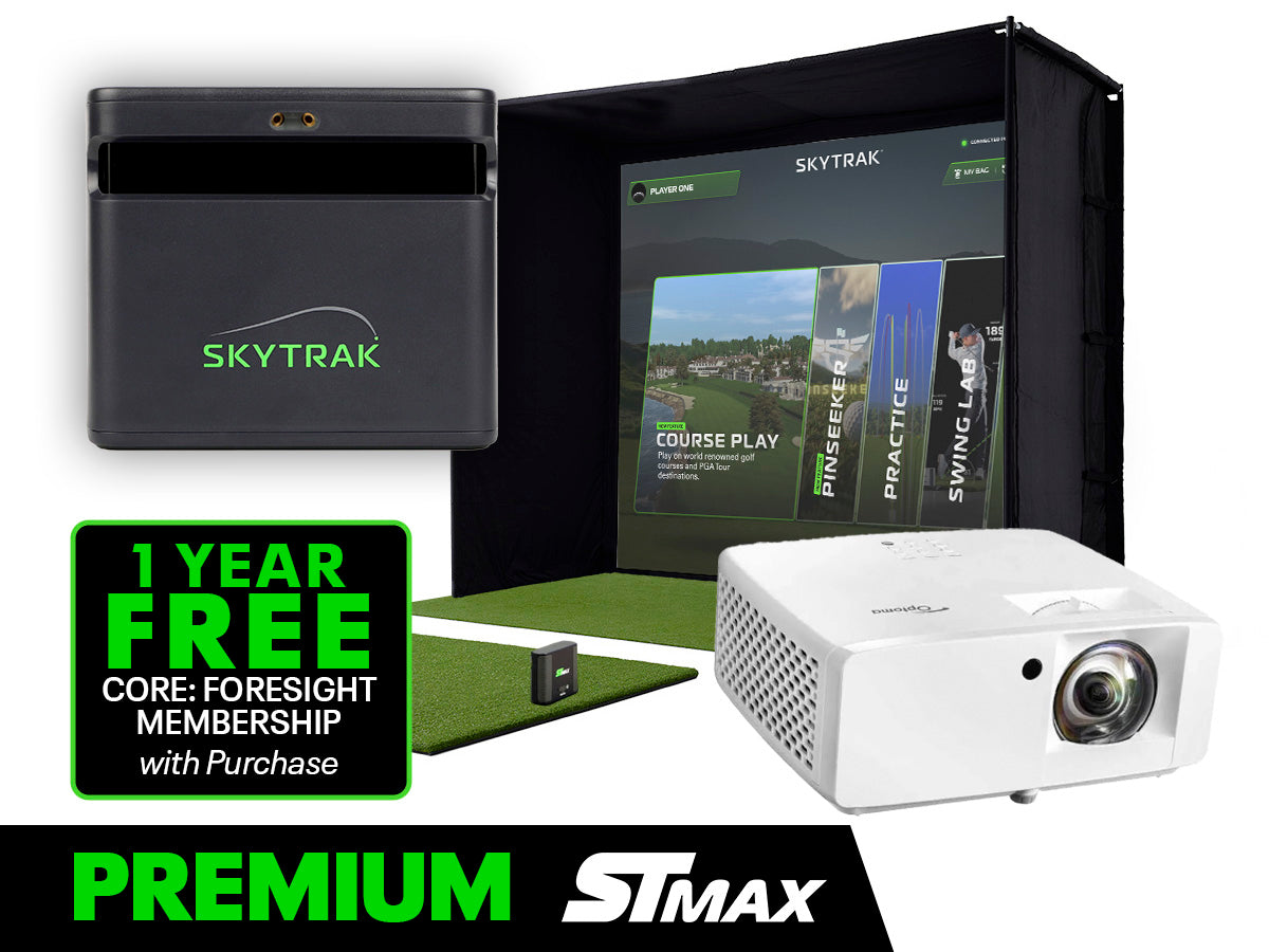 SkyTrak ST MAX Golf Simulator — Premium Studio Package